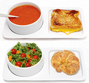 Soup and Sandwich Ceramic Tray Duo
