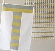 Studiopatro Stripe Tea Towel Set of 2 in grey and gold