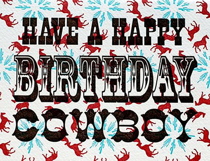 Happy Birthday Cowboy greeting card