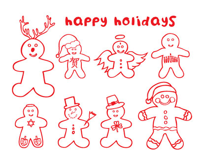 Happy Holidays color-in kids card