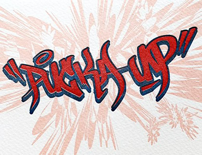Pucka-Up graffiti love card