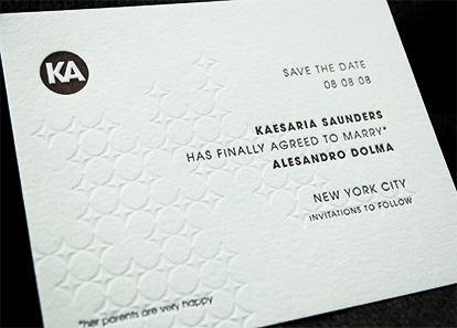 EcoModern custom Save the Date
