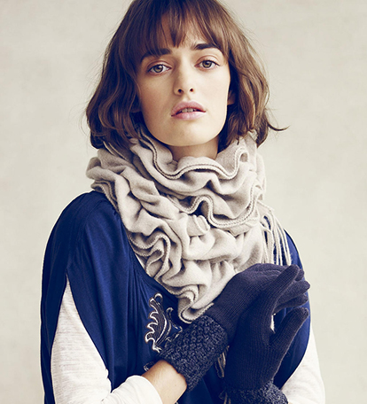 Anthropologie Cashmere Squiggle Scarf in Neutral