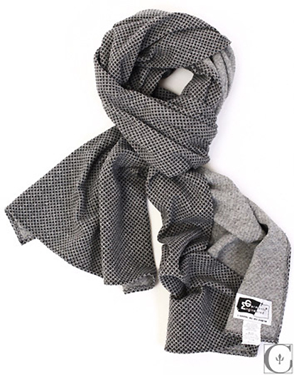 Grey Diamond Jaquard Jersey Scarf by Engineered Garments