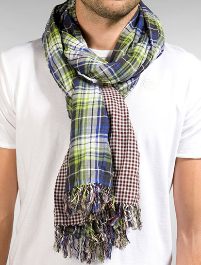Scotch & Soda Scarf in Blue Plaid